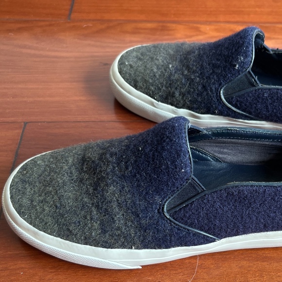 TORY BURCH Navy Olive Stardust Slip-on Sneaker Ombre Wool Flats shoes size 6 - Picture 4 of 6